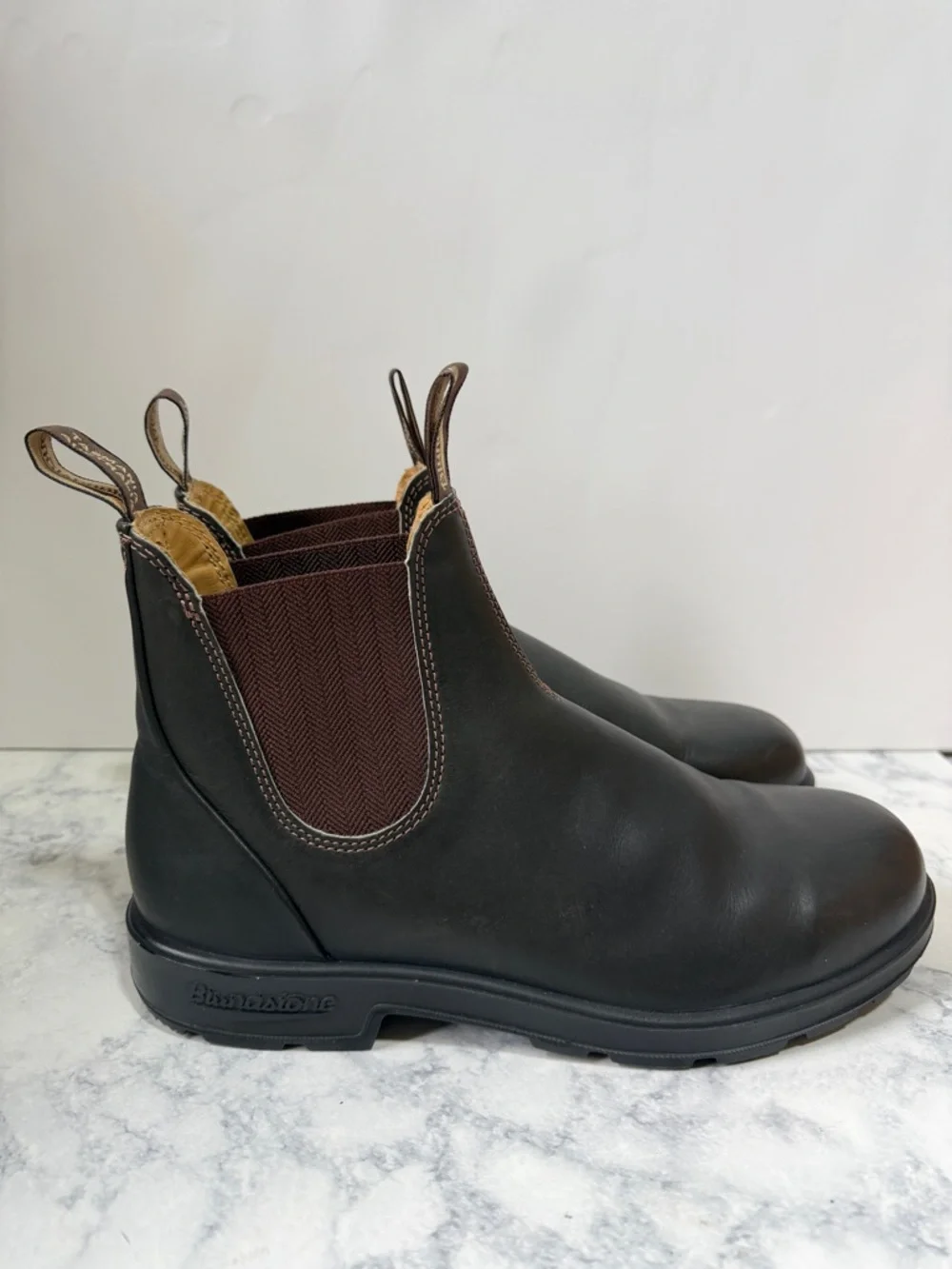 Blundstone like new 600 Elastic Side Work Boot Brown leather mens size 11